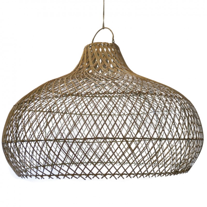 WICKER LAMP SHADE NATURAL LARGE - HANGING LAMPS